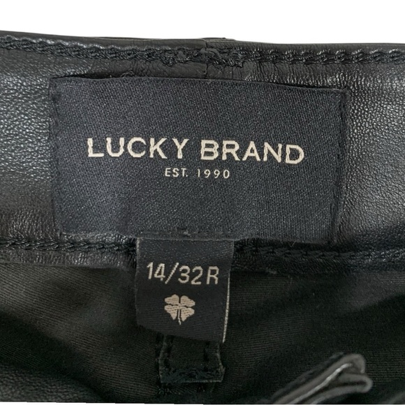 Lucky Brand Bridget Lamb Leather High Rise Pants Size 32 - Picture 8 of 10